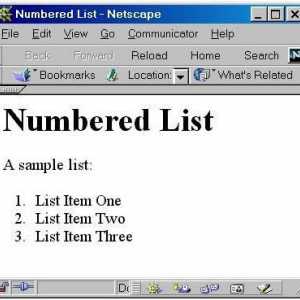 Označen i numeriran popis HTML-a
