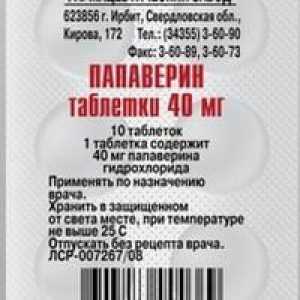 Lijekovi `Papaverin` (tablete). Upute za uporabu