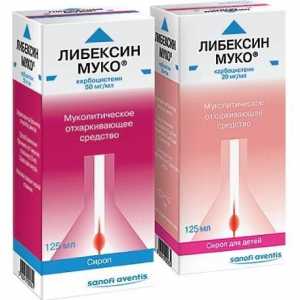 Mucolitički i egzotektorni lijek `Libexin Muko`: upute za uporabu