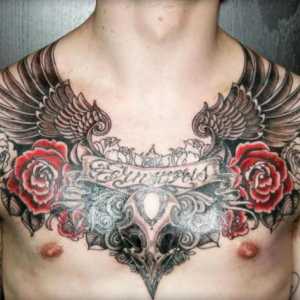 Muška tetovaža na sternumu: niz stilova i opcija za slike