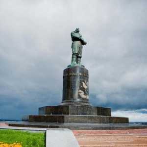 Nizhny Novgorod: spomenik Chkalovu - veliki test pilot