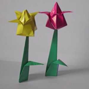 Origami tulip: shema za djecu, majstorsku klasu