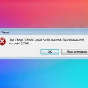 Pogreška 3194 u iTunesu: uzroci i popravci