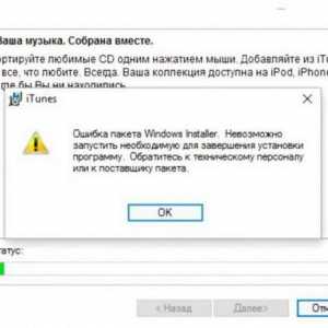 Pogreška u sustavu Windows Installer prilikom instalacije iTunes: kako popraviti?