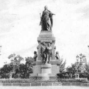 Spomenik Catherine II u Simferopol: oživljavanje legendarnog skulpturalnog sastava