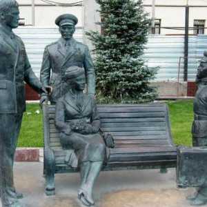Spomenik "Časnici" na naselju Frunzenskaya. Spomenik herojima filma "Časnici"