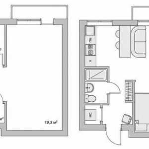 Raspored dvosobnih apartmana: fotografija, shema