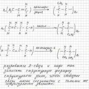 Polimerizacija propilena: shema, jednadžba, formula