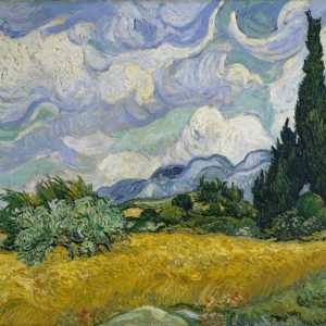 Polja, prostori pšenice u djelima Van Gogha. Slikarstvo "Polje pšenice s čempresima"