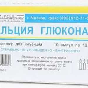 Primjena lijeka `Kalcijev glukonat` intravenozno. instrukcija