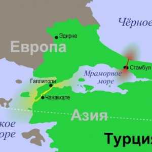 Dardanelski tjesnac na mapi Eurasia