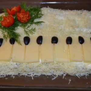 Salata "bijelog klavira" - sljedeći kulinarski remek-djelo, stvoriti vrlo jednostavno