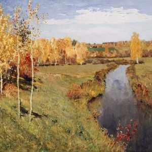 Remek-djela ruske slike: Levitan, zlatni jesen. Opis slike