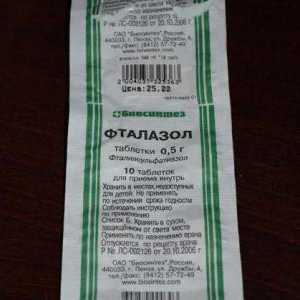 Pills `Ftalazol`: indikacije za uporabu i moguće nuspojave