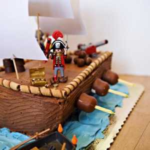Cake `Ship`: recept s fotografijom