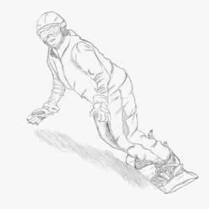 Crtanje lekcija: kako privući snowboardera u olovku korak po korak