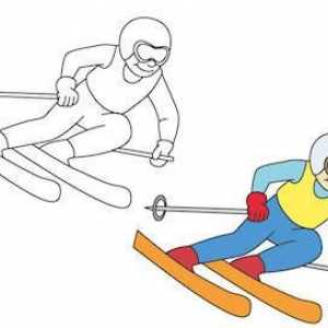 Naučite nekoliko načina kako privući skijaše u olovku korak po korak