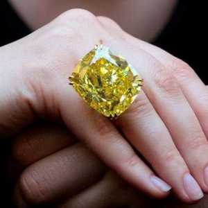 Žuti dijamant. Nakit s dragim kamenjem